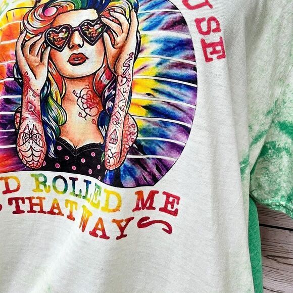 Funny women's tee shirt, Bleached tees - Picture 4 of 4